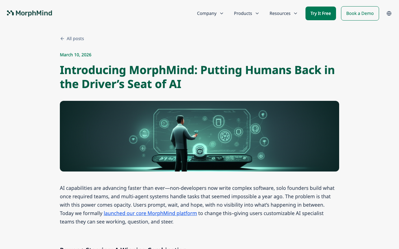 MorphMind Launches Steerable AI Platform