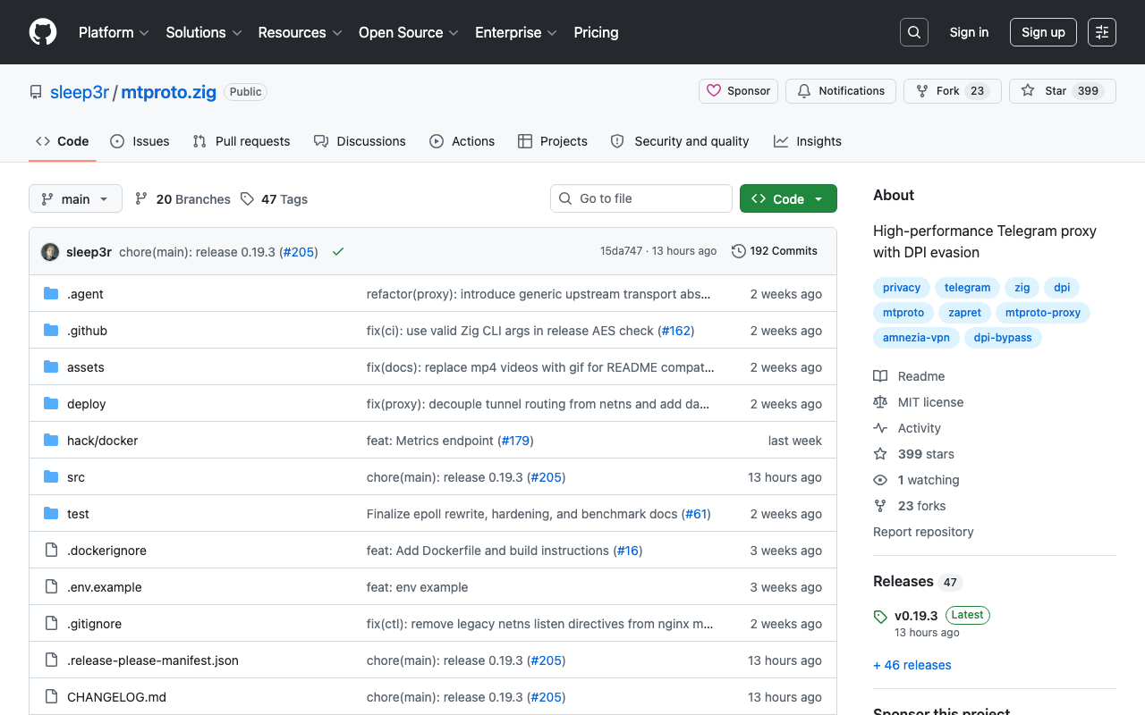 Show HN: Mtproto.zig – High-performance Telegram proxy with DPI evasion